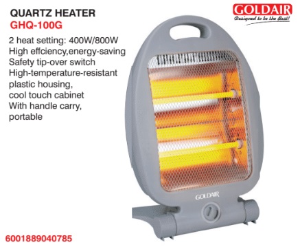 Goldair quartz heater GHQ-100g