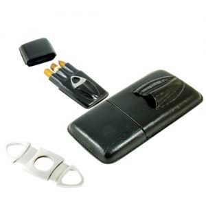 Cigar Case and Cutter Set - Robusto 3 (Cig015)
