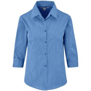 BIZ Micro Check 3/4 sleeve shirt - Ladies - blue (BIZ-3632)