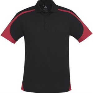 BIZ Talon golf shirt - Mens - black with red (BIZ-5080)