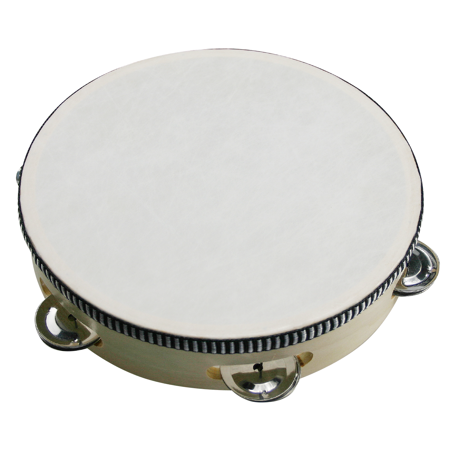 Tambourine 8 inch With Bells and Skin (10801)