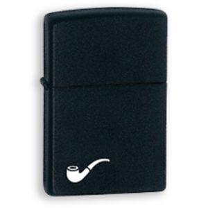 Zippo Lighter: Black matte with pipe (ZP218PL)