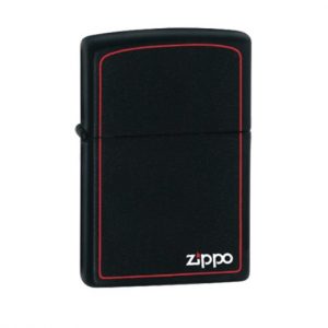 Zippo Lighter: Black matte with border (ZP218ZB)