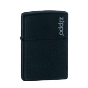 Zippo Lighter: Black matte with logo (ZP218ZL)