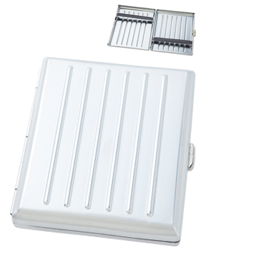 Cigarette Case - Chrome Vertical Stripes (Cigg087)