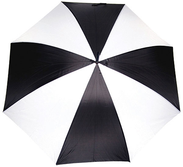Golf Umbrella - Wooden handle - black and white (P919Bw)