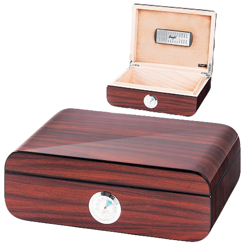 Cigar Humidor - Walnut High Polish 50c - 92073 (HUM053)