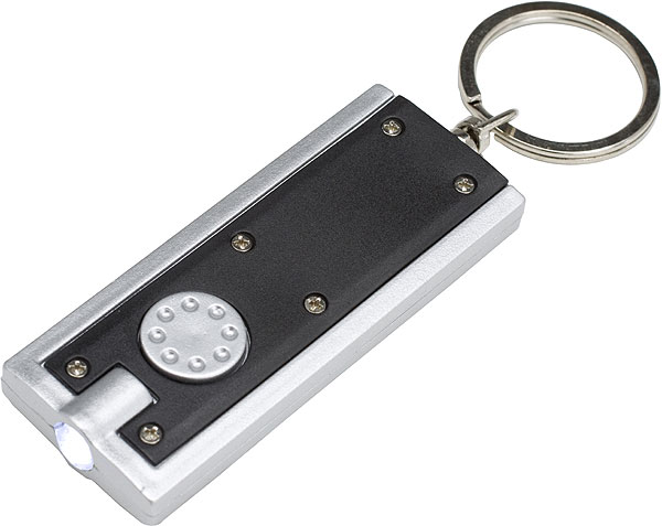 Keyring torch rectangle - black (KEY27B)