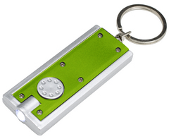 Keyring torch rectangle - green (KEY27I)