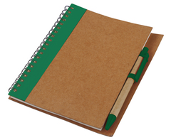 Recycle Notebook and Pen - green (ST316I)