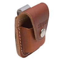 Zippo Leather Pouch with Clip - Brown