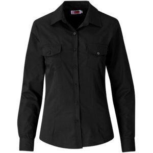 US Basic Long Sleeve Kensington Shirt - Ladies - black (BAS-7759)