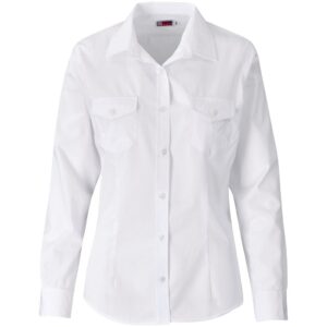 US Basic Long Sleeve Kensington Shirt - Ladies - white (BAS-7759)