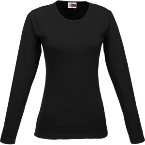US Basic Long Sleeve Portland T-Shirt - Ladies - black (BAS-7750)