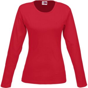 US Basic Long Sleeve Portland T-Shirt - Ladies - red (BAS-7750)