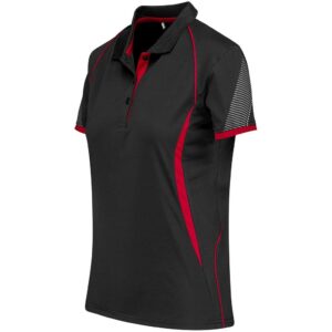 BIZ Razor Golf Shirt - Ladies - black with red (BIZ-7107)