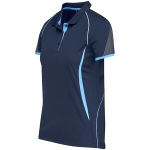 BIZ Razor Golf Shirt - Ladies - navy with light blue (BIZ-7107)