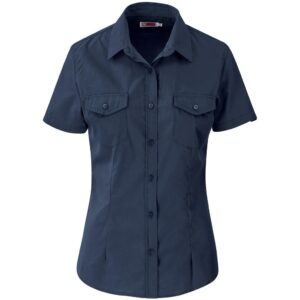 US Basic Short Sleeve Kensington Shirt - Ladies - navy (BAS-7757)