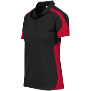 BIZ Talon Golf Shirt - Ladies - black with red (BIZ-5081)