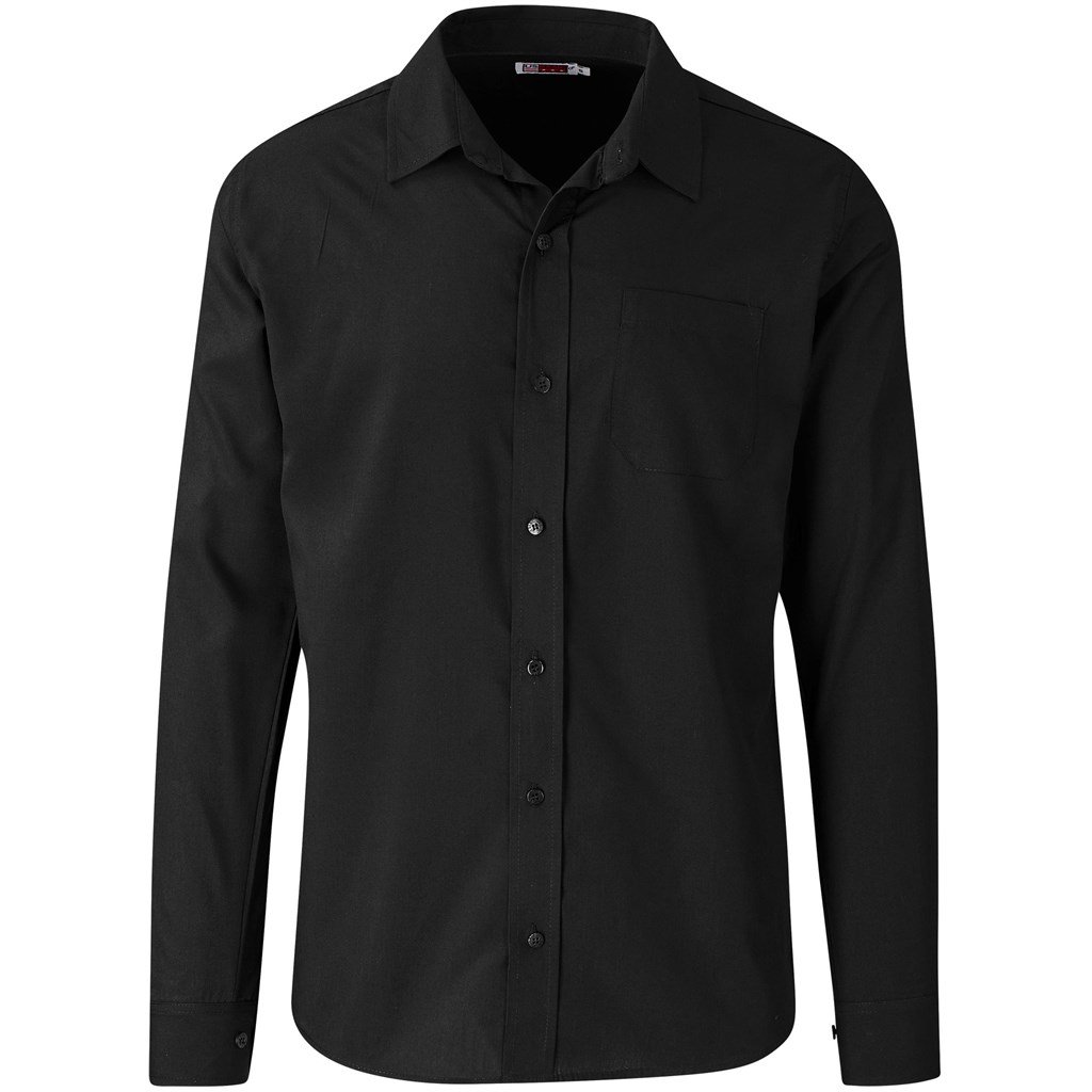 US Basic Long Sleeve Kensington Shirt - Mens - black (BAS-7758)