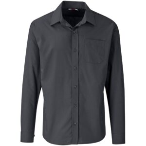 US Basic Long Sleeve Kensington Shirt - Mens - grey (BAS-7758)