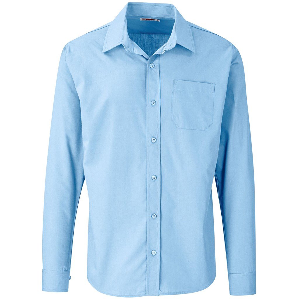 US Basic Long Sleeve Kensington Shirt - Mens - light blue (BAS-7758)