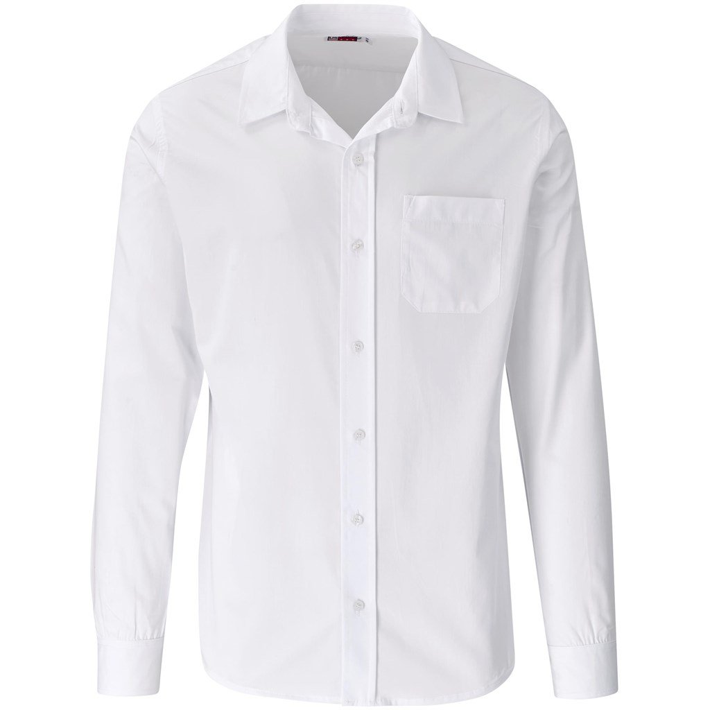 US Basic Long Sleeve Kensington Shirt - Mens - white (BAS-7758)