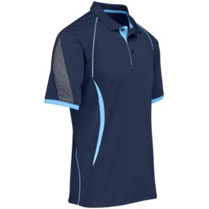 BIZ Razor Golf Shirt - Mens - navy with light blue (BIZ-7106)
