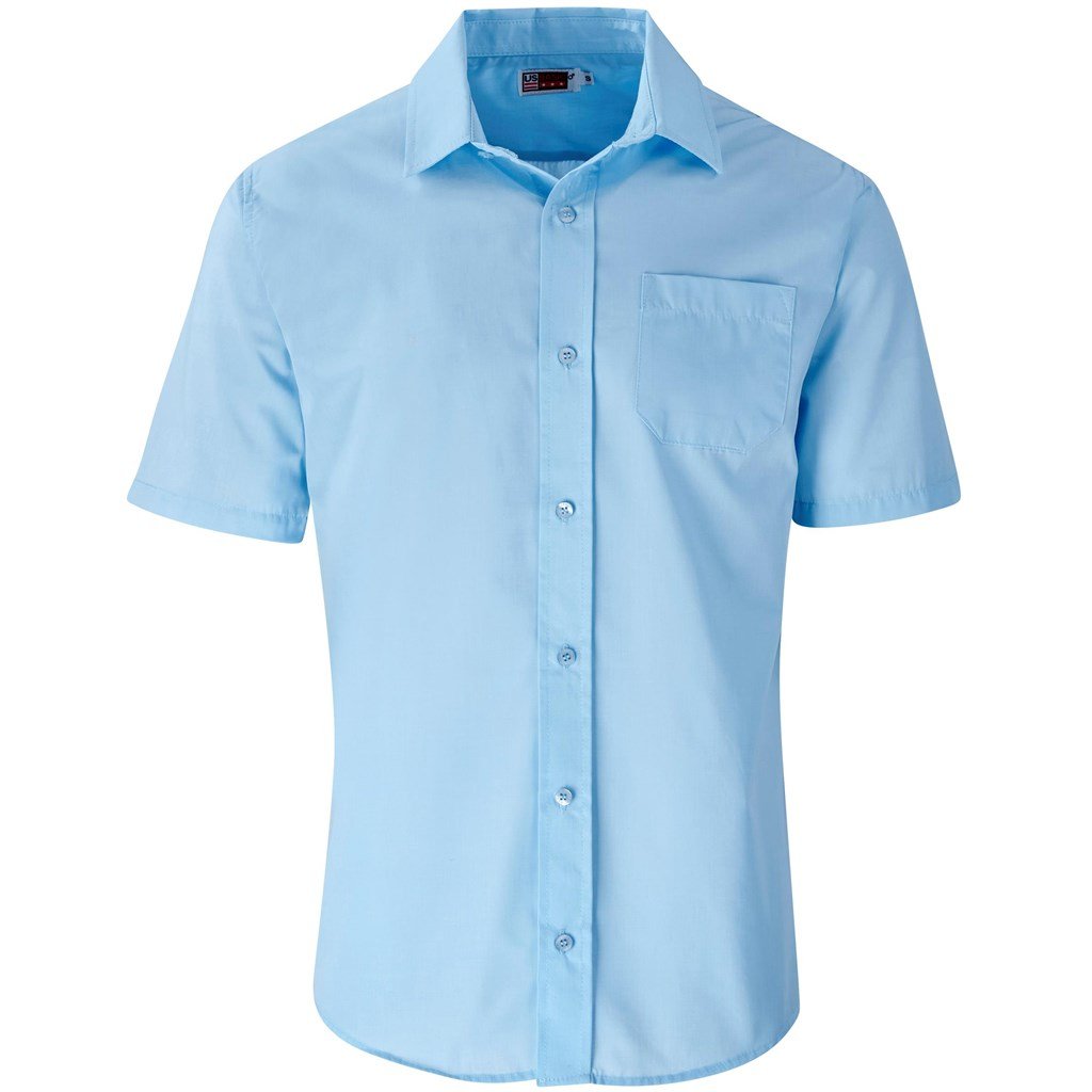 US Basic Short Sleeve Kensington Shirt - Mens - light blue (BAS-7756)