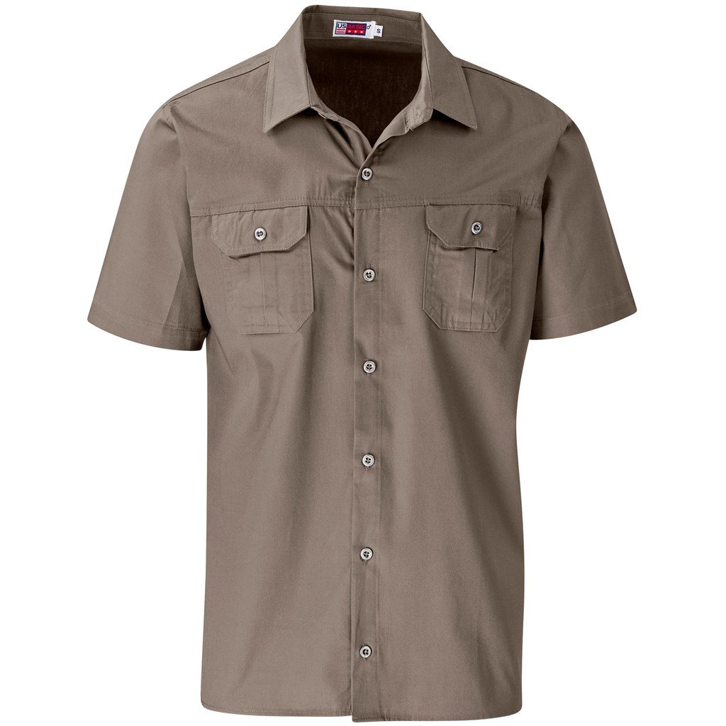 US Basic Short Sleeve Wildstone Shirt - Mens - khaki (BAS-7760)
