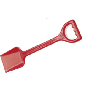 Large plastic spade - red