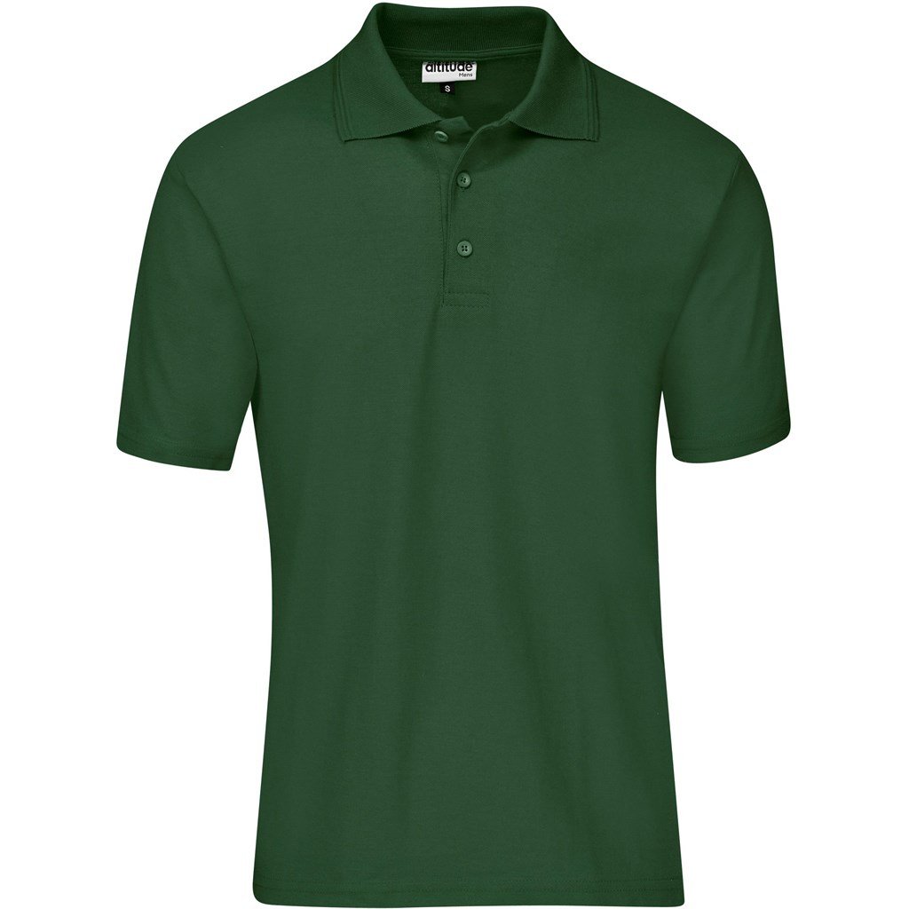 Altitude Basic Pique Golf Shirt - Mens - dark green