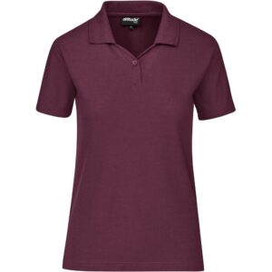 Altitude Basic Pique Golf Shirt - Ladies - dark red