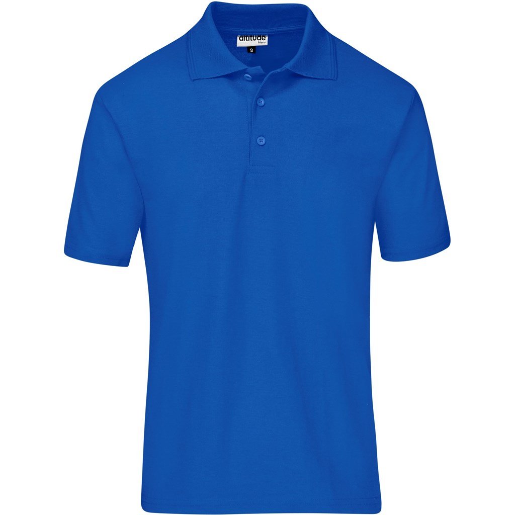 Altitude Basic Pique Golf Shirt - Mens - royal blue