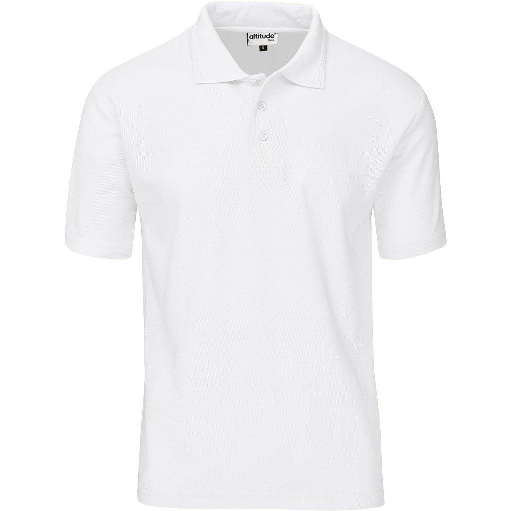 Altitude Basic Pique Golf Shirt - Mens - white
