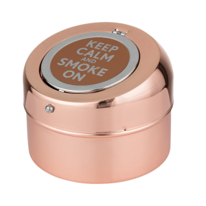 Ashtray - Fliplid with Slogan - Copper (Ash101)