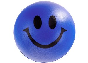 Smile stress ball - blue