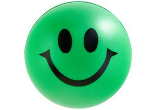Smile stress ball - green
