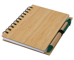 Bamboo Mid-Size Notebook and Pen (ST325I)