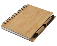 Bamboo Mid-Size Notebook and Pen (ST325B)