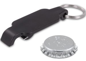 Pop keyring bottle opener - black