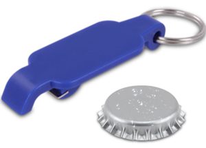 Pop keyring bottle opener - blue