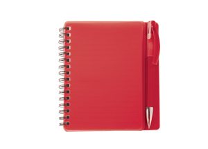 Plasma notebook and pen - red
