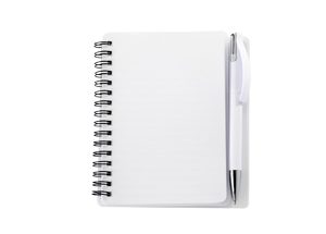 Plasma notebook and pen - white