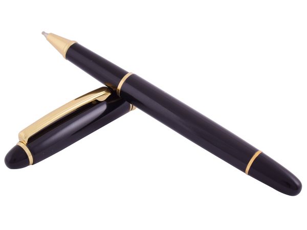 Convex Roller Ball Pen - black/gold (PN077Broll)