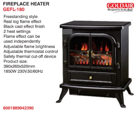 Goldair Fireplace heater
