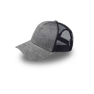 Jersey Trucker Cap - grey melange/black (C10500)