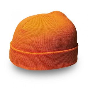 Cuffed Knitted Beanie - orange (B001)