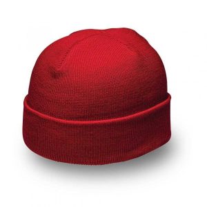 Cuffed Knitted Beanie - red (B001)