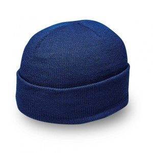 Cuffed Knitted Beanie - royal blue (B001)